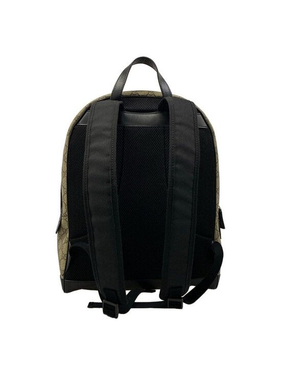 Gucci Backpack GG Supreme Beige Black Leather main image 15